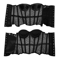 Haute qualité femmes sur buste Corset haut respirant minceur Latex Bustier Sexy mince non tissé tissage contrôle de la lumière niveau