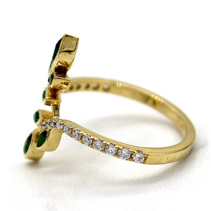 Anello Geometrico con Foglia di Ramo d'Ulivo Fresco per Donne, Gioiello da Dito Ispirato alla Natura - Product Image 6