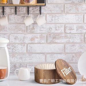 Solid Wood Round Coffee Filter <b>Storage</b> <b>Box</b> With Lid <b>Kitchen</b> Countertop Organizer Brown - Product Image 3