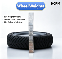 HOPM FE – Poids d'équilibrage adhésifs en acier pour roues de voiture, SUV et moto