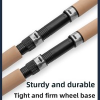 Joran Pancing LOVITA MH Large Thunder Straight Handle Hitam Fiberglass EVA FAST Action 2 Seksi untuk Kapal Laut dengan Keramik Guides