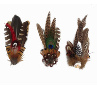 Épingle de chapeau personnalisée avec garniture de plumes de coq pour artisanat DIY, chapeau de cowboy, chapeau Fedora, costume, accessoire de coiffure