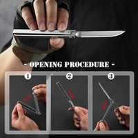 Couteau pliant rotatif créatif unique en promotion avec fonction brise-vitre, couteau de poche mécanique EDC pour le camping