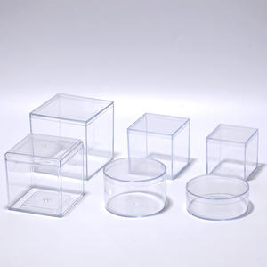 Vente en gros <span class=keywords><strong>Ps</strong></span> Carré Transparent Transparent Candy Cube En Plastique Cookie Jar Conteneurs Alimentaires Boîte À Dessert En Plastique Transparent Boîte À Aliments Avec Couvercles - Product Image 4