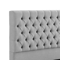 Sommier de lit rembourré au design simple, emballé dans une seule boîte, structure facile à assembler, cadres de lit en taille double, queen et king