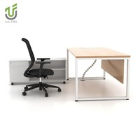 Bureau d'ordinateur exécutif IULTRA, design moderne en forme de L, table de PDG avec gestion des câbles intégrée, résistant à l'eau, garantie 10 ans