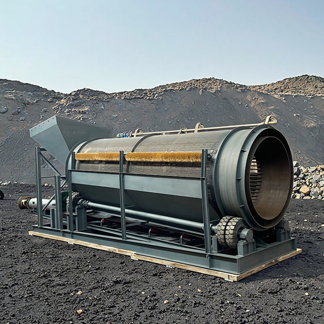 Drum Type Large Ore Screening Machine Bearing Electric Diesel Vibrating High Efficiency Carbon Steel Integrated Screening