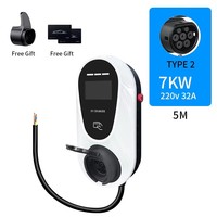 7kW 11kW 22kW Typ 2 EV-Ladestation, 32A 16A EU-Standard AC EVSE Wallbox mit RFID, IP54 ABS+PC Gehäuse