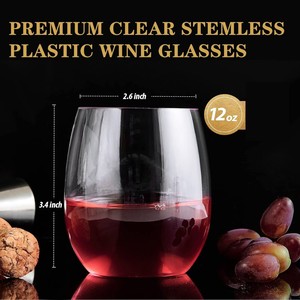 Nhựa có thể tháo rời Champagne Glass phiên bản ngắn ly rượu sâm banh không chân nhựa bia và đồ uống container - Product Image 3