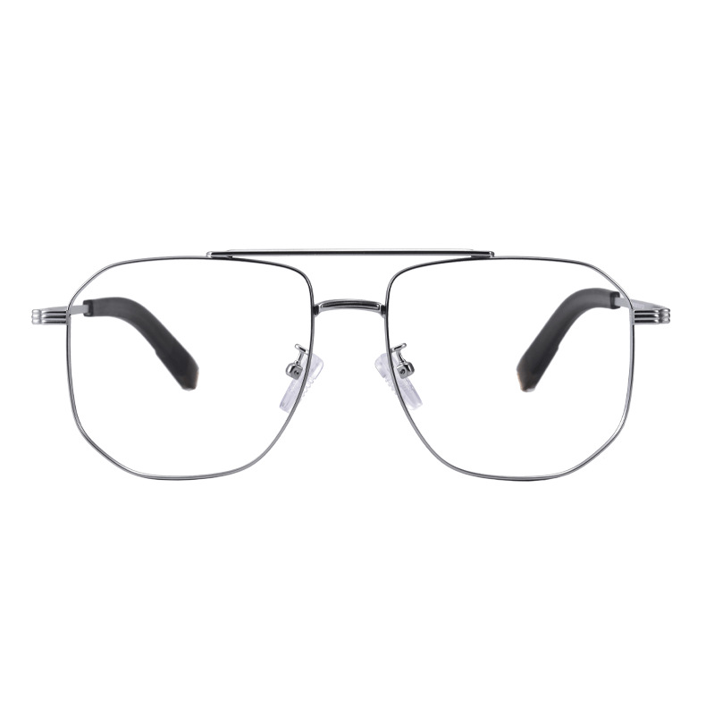 Titanium Retro Design Double Bridge Square Eyeglasses Frame