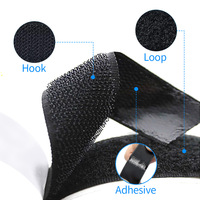 Doppelseitiges Klebeband aus Nylon und Polyester mit Klettverschluss, Hochleistungs-Selbstklebender Verschlussaufkleber für Zuhause, Büro, Auto, DIY