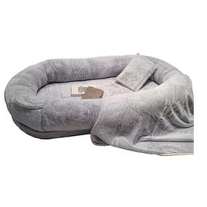 Cama de lujo para perros, cama larga de felpa esponjosa para mascotas, cama de lujo antideslizante para perros humanos gigantes, cama calmante para perros, sofá - Product Image 6