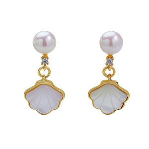 Natural Freshwater Pearl Stud Earrings S925 Sterling Silver Needle Micro-set Light Luxury Delicate Earrings Pearl Jewelry - Product Image 5