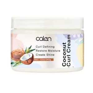 Coconut Curl Cream with Shea Butter for Natural Hair Smoothie Curl Enhancing Cream for Thick