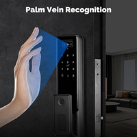 MOES Tuya WiFi Facial Palm Vein Recognition Remote Fingerprint Password IC Card Unlock Indoor Battery Powered Smart Door Lock