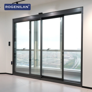 Puerta Corredera Automática de Aluminio Ultraestrecha Rogenilan, Puertas Correderas de Vidrio Resistentes al Viento para Aeropuertos, Centros Comerciales y Hoteles - Product Image 1