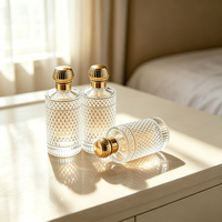 Flacon vide de luxe transparent 30ml 50ml pour soins de la peau, cosmétiques, parfums – Flacon pulvérisateur en verre à fine brume avec couvercle