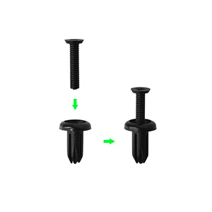 Vis d'expansion automobiles C31, attaches en nylon de 5 mm pour la réparation des couvercles de ventilateur de voiture - Product Image 2