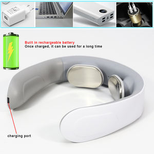 Nuevo producto inteligente Usb carga Ems baja frecuencia pulso corriente cuello Ralex herramientas vibración hombro cuello masajeador con calor - Product Image 6