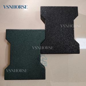 Batu Paving Karet Anti Air Bentuk Tulang Anjing untuk Kandang Kuda, Lorong, Jalan Setapak, Penyerap Guncangan, Karet Tahan Lama - Product Image 6