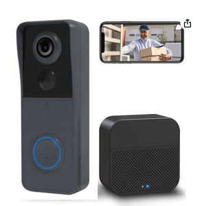 Chất lượng cao 1080P HD Vòng chuông cửa không thấm nước tầm nhìn ban đêm với kêu vang 2.4GHz không dây <span class=keywords><strong>Video</strong></span> Camera với màn hình - Product Image 1