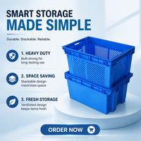 Caisse logistique en plastique empilable et emboîtable pour la distribution de marchandises