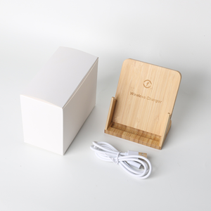 Logo personnalisé 5W 10W 15W <span class=keywords><strong>Chargeur</strong></span> sans fil rapide en <span class=keywords><strong>bambou</strong></span> <span class=keywords><strong>Chargeur</strong></span> sans fil à <span class=keywords><strong>induction</strong></span> en bois ultra fin avec support - Product Image 2