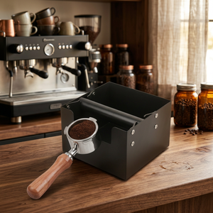 Contenedor de Residuos para Café, Portátil, Resistente, de Acero Inoxidable, Cuadrado, Antideslizante, para un Enjuague Rápido y Fácil Limpieza - Product Image 5