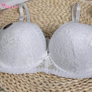 B160 # <span class=keywords><strong>reggiseno</strong></span> Push up morbido traspirante per tutte le stagioni <span class=keywords><strong>con</strong></span> <span class=keywords><strong>ferretto</strong></span> in pizzo a fiocco spalline Sexy biancheria intima per tutte le stagioni - Product Image 3