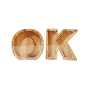 <strong>Wooden</strong> English Alphabet Piggy Bank With Engraved 26 <strong>Letters</strong> Design Customized <strong>Wooden</strong> <strong>Money</strong> Saving <strong>Box</strong> for Home Decoration - Product Image 3