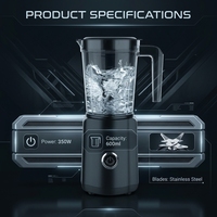 Elektrische blender, krachtige keukenblender, stille werking, handmatige bediening, voedselmixer, sapcentrifuge voor keuken, hotel en buitengebruik