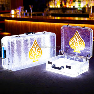 Étui de présentation de bouteilles de liqueur à 3 bouteilles avec éclairage LED et télécommande, logo personnalisé, design de couleur personnalisé, style américain, publicité - Product Image 3