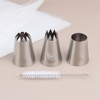 Ensemble de 9 accessoires de décoration de gâteaux en acier inoxydable, comprenant de grandes douilles à pâtisserie, une brosse de nettoyage et des poches à douille pour la décoration