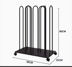 <span class=keywords><strong>Carrello</strong></span> Porta Tessuti Mobile Resistente con Ruote, Organizzatore Tessile Multicomparto per Tende e Campioni - Product Image 5