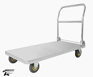 Carretilla de Plataforma Industrial de Acero Inoxidable, Carro de Servicio Plegable, Modelo ST450D-DX - Product Image 2