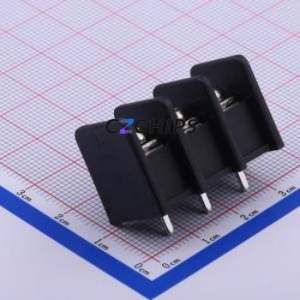 DBT30C-9.5-3P-BK-P Barrier Terminal Block Through hole Component (THT),P=9.5mm Connector Two Sides 9.5mm 1x3P Straight Pin - Product Image 1