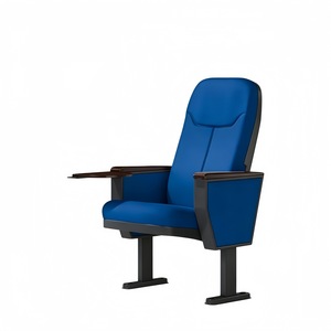 Auditorium <b>Seating</b> Row Of Chairs Blue Upholstery Durable Commercial Use - Product Image 2