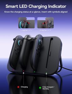 Jsaux sạc Dock tương thích với Nintendo chuyển đổi 2 joycon Bộ điều khiển - Product Image 4