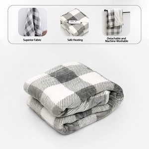 Couverture électrique certifiée CE RoHS EMC, matelassée, fabriquée aux États-Unis, économie d'énergie, chauffante, lavable, couverture chauffante électrique pour la maison - Product Image 4