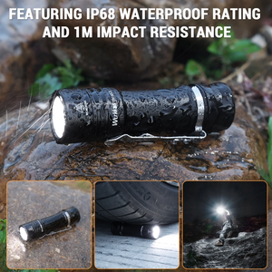 <span class=keywords><strong>Linterna</strong></span> Táctica <span class=keywords><strong>Wurkkos</strong></span> TS10 MAX, Potente, 3* Nichia 519A+ 3* LED RGB Auxiliares, 2500lm, IPX68 Impermeable, 18650 LED - Product Image 6