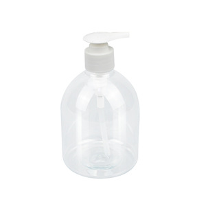 Botella de emulsión transparente de 500 ml para desinfectante de manos con bomba, color personalizable y descuento por volumen. - Product Image 5