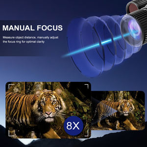 <span class=keywords><strong>Jumelles</strong></span> de vision nocturne ultra-performantes pour l'extérieur, grossissement 8x, résolution 4K, portée effective 600m, support de tête, cordon mains libres - Product Image 3