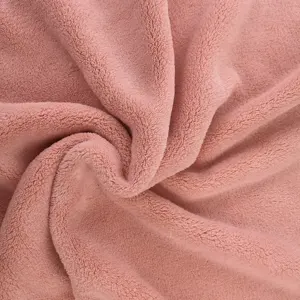 300Gsm Warp Luxe Microfiber Koraal Fleece Stof Gebruikt Voor Doek Badhanddoek Haar-Drogen En Deken Doek In Rol