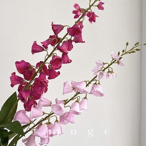 Flores de campana de <span class=keywords><strong>Campanula</strong></span> de seda Artificial realista de tallo largo de alta calidad para decoración de boda Floral Natural recién llegado - Product Image 4