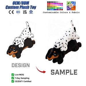 Peluche Personalizado de <span class=keywords><strong>Perro</strong></span> Dálmata Negro, Juguete de Peluche Súper Suave Relleno de Algodón PP, Almohada de 60cm para Aliviar el Estrés, Regalo Promocional para Niños - Product Image 2