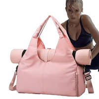 Glintic Tas Matras Yoga Besar, Tas Yoga Kanvas Tahan Air, Banyak Kantong, Cocok untuk Semua Ukuran Matras, Perlengkapan Yoga Pilates Tahan Lama, Kasual