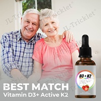 Supplément de santé OEM de marque privée d'approvisionnement en usine Gouttes de vitamine D3 + K2 liquide