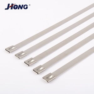 Bridas de <span class=keywords><strong>cable</strong></span> autoblocantes tipo bloqueo de bola súper fuertes de 400mm 304 316 bolsa de acero inoxidable embalaje varias piezas varios colores - Product Image 4