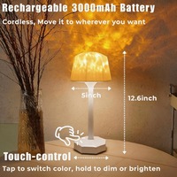 Lampe de table à ondulation de l'eau avec télécommande Cadeau romantique d'intérieur Lampe de projection LED Jambe haute