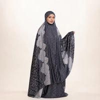 Ensemble de prière Mukena en soie découpé au laser pour femmes, vêtements modestes indonésiens, vêtements islamiques